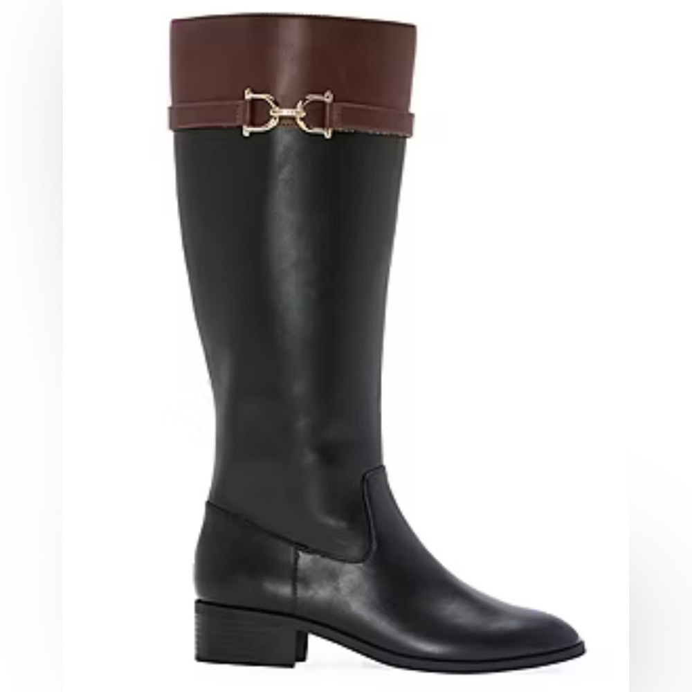 Liz Claiborne Black and Brown Over the Knee Boots